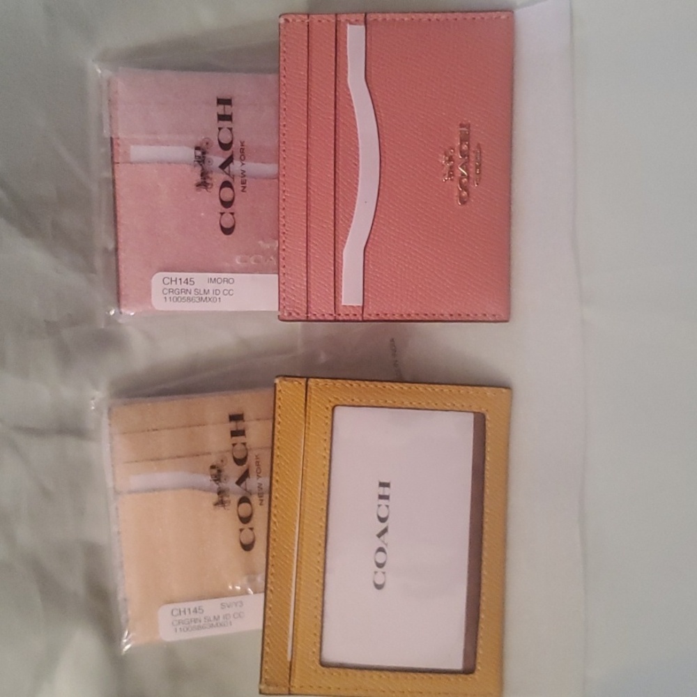 BNWT Authentic Coach Id holder $65-. OBO. Yellow 2 Left  Orange 1 Left - Picture 4 of 8